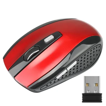Belaidės Pelės Reguliuojamas DPI 6 Mygtukai Optinės Žaidimų Pelės su USB Imtuvas PC Kompiuteris