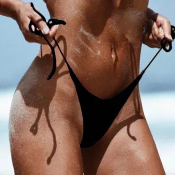 Seksualus, Moterų Plaukimo Kelnes Brazilijos Įžūlus Bikini Bottom Pusėje Kaklaraištis Diržas Maudymosi Kostiumas Swimsuit Tvarstis Pusėje Paplūdimio Kelnės
