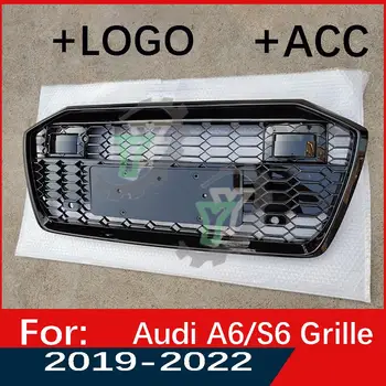 Su ACC Audi A6 A6L/S6 2019 2020 2011 2022+ Automobilio Bamperio Grotelių Centre Skydelio Stilius Viršutinės Grotelės (Keisti RS6 stilius)